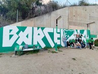 Mural - Graffiti - Pintada - "BARCELONA ESPAÑA" Mural de la Barra: Frente Radical Verdiblanco &bull; Club: Deportivo Cali