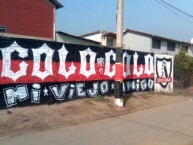Mural - Graffiti - Pintada - "Mi viejo amigo" Mural de la Barra: Garra Blanca • Club: Colo-Colo