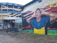 Mural - Graffiti - Pintada - "Mural dedicado a Riquelme, cerca de La Bombonera" Mural de la Barra: La 12 • Club: Boca Juniors
