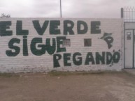 Mural - Graffiti - Pintada - "El verde sigue pegando" Mural de la Barra: La Banda de Atrás del Canal • Club: Pacífico