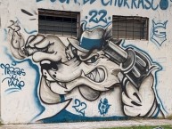 Mural - Graffiti - Pintada - "El churrasco barrio tripero" Mural de la Barra: La Banda de Fierro 22 • Club: Gimnasia y Esgrima