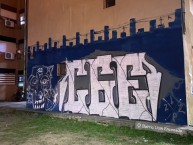 Mural - Graffiti - Pintadas - "Barrio uom ensenada, bien22" Mural de la Barra: La Banda de Fierro 22 • Club: Gimnasia y Esgrima • País: Argentina