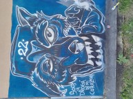 Mural - Graffiti - Pintada - "La droga de mi corazón" Mural de la Barra: La Banda de Fierro 22 • Club: Gimnasia y Esgrima