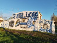 Mural - Graffiti - Pintadas - "Punta lara fiel al lobo!" Mural de la Barra: La Banda de Fierro 22 &bull; Club: Gimnasia y Esgrima &bull; País: Argentina