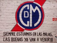 Mural - Graffiti - Pintada - "SIEMPRE ESTUVIMOS EN LAS MALAS LAS BUENAS ESTAN POR VENIR" Mural de la Barra: La Banda del Basurero • Club: Deportivo Municipal