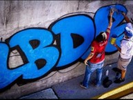 Mural - Graffiti - Pintada - "La Ciudad es del ROJO" Mural de la Barra: La Banda del Rojo • Club: Municipal