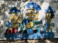 Mural - Graffiti - Pintada - "Simpsons, Las camisetas de sus mayores rivales" Mural de la Barra: La Banda del Tricolor • Club: Colegiales