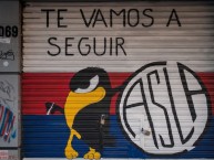 Mural - Graffiti - Pintada - "Te vamos a seguir" Mural de la Barra: La Gloriosa Butteler • Club: San Lorenzo