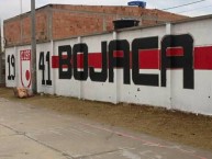 Mural - Graffiti - Pintada - "BOJACA DEL LEÓN." Mural de la Barra: La Guardia Albi Roja Sur • Club: Independiente Santa Fe