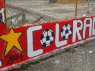 Mural - Graffiti - Pintadas - "LA COLORADA" Mural de la Barra: La Guardia Albi Roja Sur • Club: Independiente Santa Fe • País: Colombia