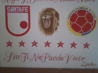 Mural - Graffiti - Pintada - "ROJO Y BLANCO NADA MAS" Mural de la Barra: La Guardia Albi Roja Sur • Club: Independiente Santa Fe