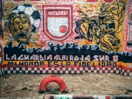 Mural - Graffiti - Pintada - "La Gloriosa Ultra Sur Z-7" Mural de la Barra: La Guardia Albi Roja Sur • Club: Independiente Santa Fe