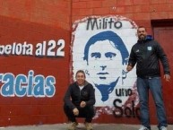 Mural - Graffiti - Pintada - "Milito" Mural de la Barra: La Guardia Imperial • Club: Racing Club