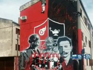Mural - Graffiti - Pintada - "Mural de La Gloriosa Banda Del Rojinegro" Mural de la Barra: La Hinchada Más Popular • Club: Newell's Old Boys