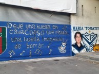 Mural - Graffiti - Pintada - "Mural en homenaje a Maria Tomatito Vitale, integrante de la murga de Velez fallecida en la tragedia de Cromañon en 2004" Mural de la Barra: La Pandilla de Liniers • Club: Vélez Sarsfield