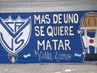 Mural - Graffiti - Pintada - Mural de la Barra: La Pandilla de Liniers &bull; Club: Vélez Sarsfield