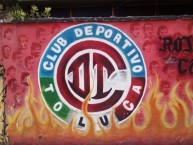 Mural - Graffiti - Pintada - "deportivo toluca en las inmediaciones del nemesio diez" Mural de la Barra: La Perra Brava • Club: Toluca
