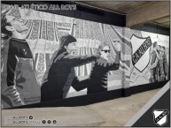 Mural - Graffiti - Pintada - Mural de la Barra: La Peste Blanca • Club: All Boys