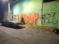 Mural - Graffiti - Pintada - "LA BANDA DEL MORELIA ~ LA FAMOSA BANDA DEL PONIENTE" Mural de la Barra: Locura 81 &bull; Club: Monarcas Morelia