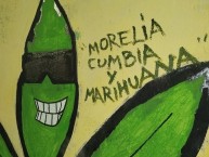 Mural - Graffiti - Pintadas - "LA BANDA DEL MORELIA ~ LA FAMOSA BANDA DEL PONIENTE" Mural de la Barra: Locura 81 &bull; Club: Monarcas Morelia &bull; País: México