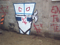 Mural - Graffiti - Pintadas - "concepción" Mural de la Barra: Los Cruzados • Club: Universidad Católica • País: Chile