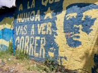 Mural - Graffiti - Pintada - "A la que nunca vas a ver correr" Mural de la Barra: Los Guerreros • Club: Rosario Central