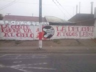 Mural - Graffiti - Pintadas - "La gente buena va al cielo, la del Curi a todos lados" Mural de la Barra: Los Marginales • Club: Curicó Unido • País: Chile