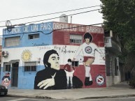 Mural - Graffiti - Pintada - "EL AMOR DE UN PAIS, ORGULLO DE UN BARRIO" Mural de la Barra: Los Ninjas • Club: Argentinos Juniors