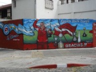 Mural - Graffiti - Pintada - "Mural dedicado a Claudio Borghi, 'Esquina Bichi Borghi'" Mural de la Barra: Los Ninjas • Club: Argentinos Juniors