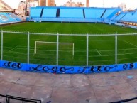 Mural - Graffiti - Pintadas - "Ideada y proyectada por el Loco Tito, la 1a tribuna muralizada de Argentina" Mural de la Barra: Los Piratas Celestes de Alberdi • Club: Belgrano • País: Argentina