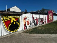 Mural - Graffiti - Pintada - "Población padre hurtado barrio norte" Mural de la Barra: Los Rojinegros &bull; Club: Rangers de Talca
