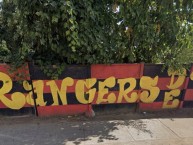 Mural - Graffiti - Pintada - Mural de la Barra: Los Rojinegros &bull; Club: Rangers de Talca