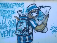 Mural - Graffiti - Pintadas - "A la villa nadie quiere ir" Mural de la Barra: Los Villeros • Club: Cerro • País: Uruguay