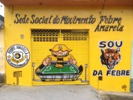Mural - Graffiti - Pintada - "Sede Social da Febre" Mural de la Barra: Movimento Popular Febre Amarela • Club: São Bernardo Futebol Clube