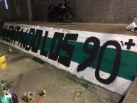 Mural - Graffiti - Pintada - "ALENTANDO  LOS 90´ " Mural de la Barra: Nación Verdolaga &bull; Club: Atlético Nacional