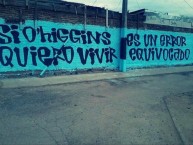 Mural - Graffiti - Pintadas - Mural de la Barra: Trinchera Celeste • Club: O'Higgins • País: Chile