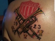 Tattoo - Tatuaje - tatuagem - Tatuaje de la Barra: Comando Rojiblanco • Club: Club Necaxa • País: México