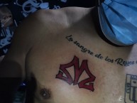 Tattoo - Tatuaje - tatuagem - "Malditos de Villa El Salvador" Tatuaje de la Barra: Comando SVR • Club: Alianza Lima