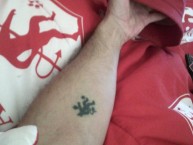 Tattoo - Tatuaje - tatuagem - "diablito" Tatuaje de la Barra: Disturbio Rojo Bogotá • Club: América de Cáli • País: Colombia