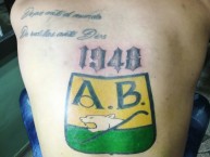 Tattoo - Tatuaje - tatuagem - "CLUB ATLÉTICO BUCARAMANGA FLS L2" Tatuaje de la Barra: Fortaleza Leoparda Sur • Club: Atlético Bucaramanga