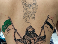 Tattoo - Tatuaje - tatuagem - "AVN ZOИA 13" Tatuaje de la Barra: Frente Radical Verdiblanco &bull; Club: Deportivo Cali &bull; País: Colombia