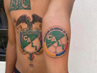 Tattoo - Tatuaje - tatuagem - Tatuaje de la Barra: Frente Radical Verdiblanco &bull; Club: Deportivo Cali &bull; País: Colombia
