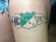 Tattoo - Tatuaje - tatuagem - Tatuaje de la Barra: Frente Radical Verdiblanco &bull; Club: Deportivo Cali &bull; País: Colombia