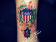 Tattoo - Tatuaje - tatuagem - Tatuaje de la Barra: Frente Rojiblanco Sur • Club: Junior de Barranquilla