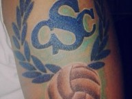 Tattoo - Tatuaje - tatuagem - Tatuaje de la Barra: Fuerza Azul • Club: Cartaginés • País: Costa Rica