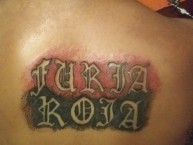 Tattoo - Tatuaje - tatuagem - "FR99" Tatuaje de la Barra: Furia Roja &bull; Club: Técnico Universitario &bull; País: Ecuador