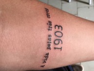 Tattoo - Tatuaje - tatuagem - "'A vida pelas três cores' Borrachos Chapecó" Tatuaje de la Barra: Geral do Grêmio • Club: Grêmio