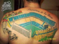 Tattoo - Tatuaje - tatuagem - "República de La Boca - La Bombonera" Tatuaje de la Barra: La 12 • Club: Boca Juniors