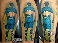 Tattoo - Tatuaje - tatuagem - "Juan Román Riquelme" Tatuaje de la Barra: La 12 • Club: Boca Juniors