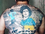 Tattoo - Tatuaje - tatuagem - "GRACIAS DIOS MARADONA" Tatuaje de la Barra: La 12 • Club: Boca Juniors
